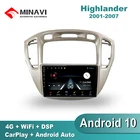 Мультимедийная Автомагнитола TOYOTA Highlander 2001-2007, 9 дюймов, Android 10, DSP, 4G, SIM, GPS-навигация