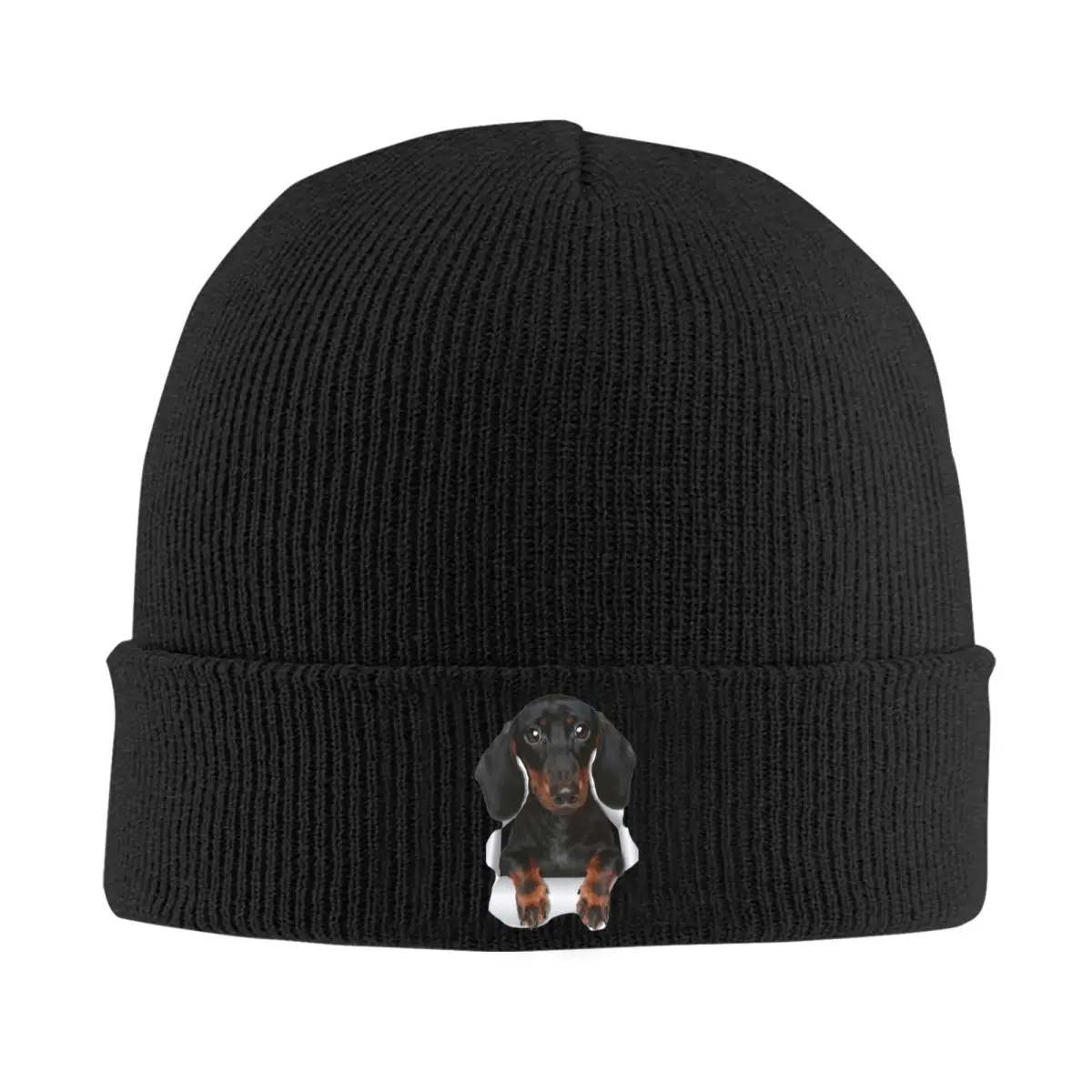 Custom Dachshund Beanie Cap Unisex Winter Warm Bonnet Homme Knit Hat Hip Hop Outdoor Ski Badger Wiener Dog Skullies Beanies Hats
