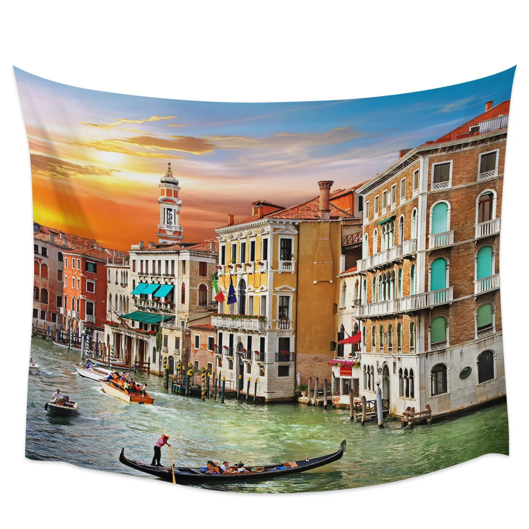 Итальянский Гранд Канал Венеция Украшение Стены Гобелен Дома Гостиная Спальня