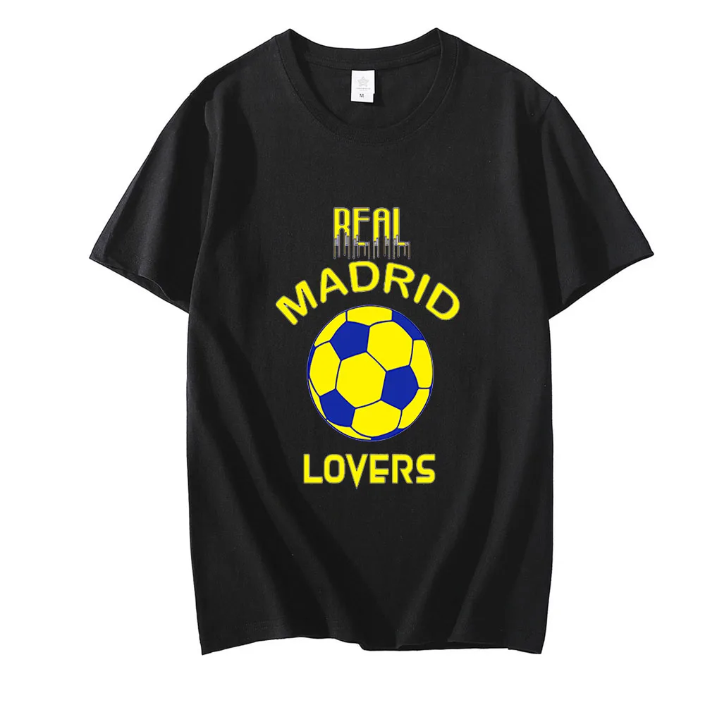 

Real Madrid Fans Football Tshirt Men Vintage Anime Oversize Sportswear Hip Hop High QualityT Shirts Casual Summer Breathable Top