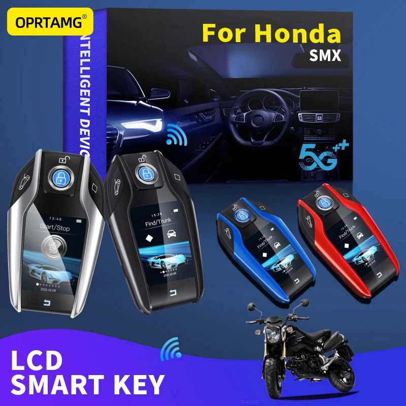 

For Honda SMX 2000-2021 Motorcycle Smart Car Smart Remote Keys One-button start Control Key LCD Display Keychain Touch Screen