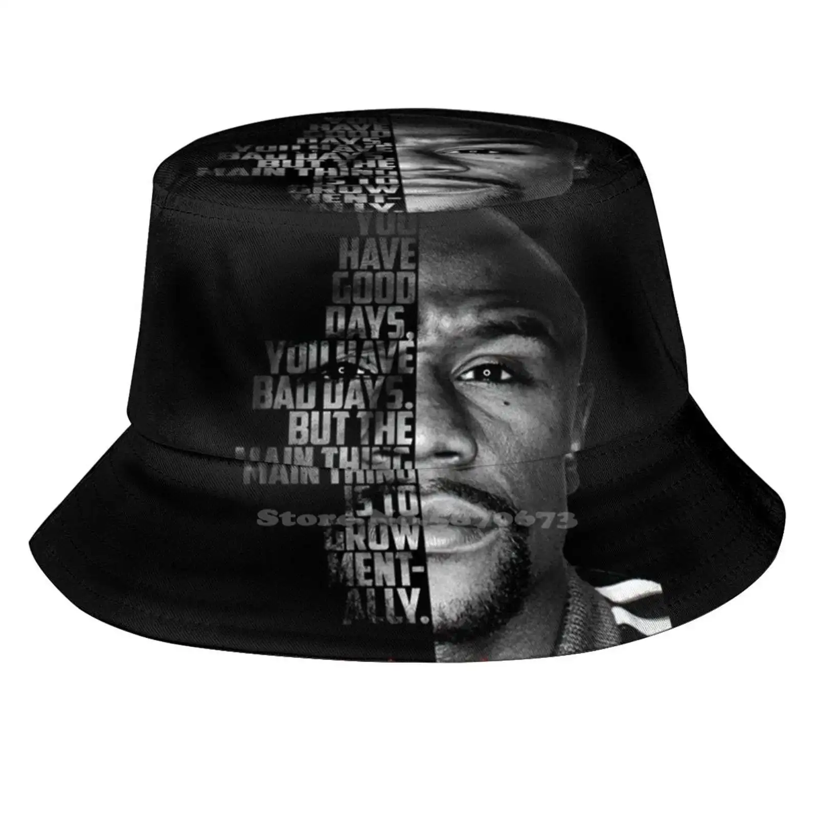 

Black And White Quote. Unisex Fisherman Hats Bucket Hats Floyd Money Mayweather Box Boxing Boxer Sports Legend Sports Legend