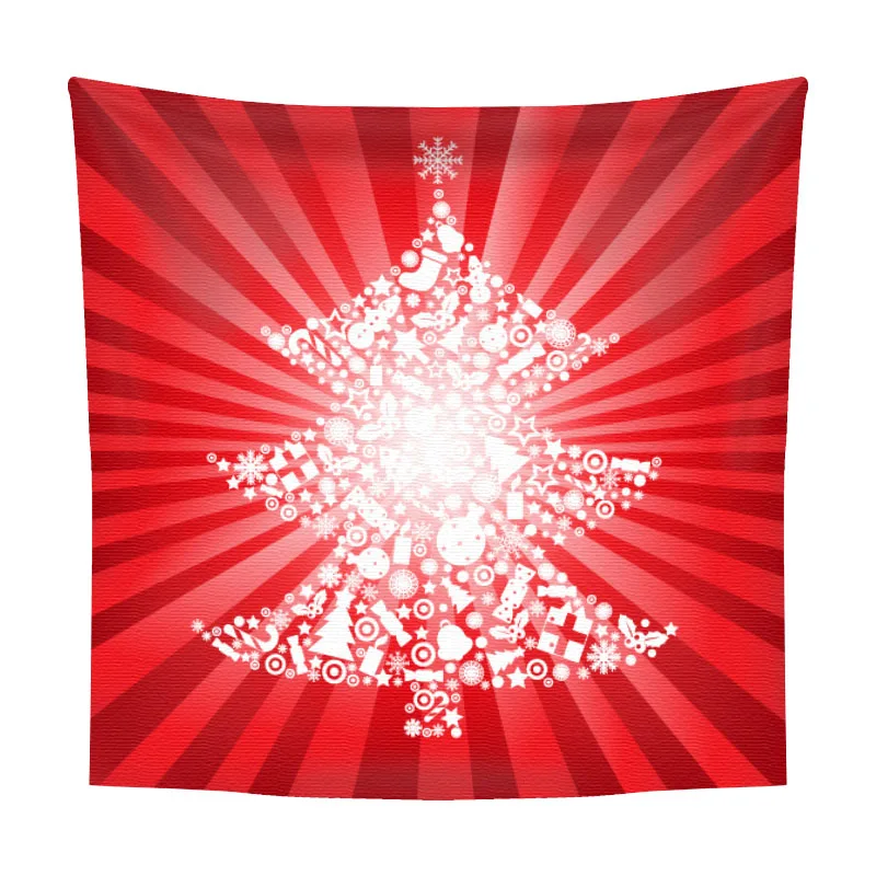 

2022 Christmas Decoration Tapestry New Year Wall Hanging Cute Room Decor Backdrop Aesthetic Anime Home Large Fabric Cloth