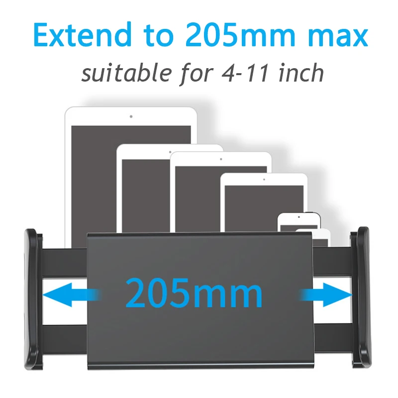 Car Rear Pillow Phone Holder Telescopic Car Back Seat Phone Holder 4-11 inch Phone Tablet Car Holder Stand for iPhone iPad 12 13