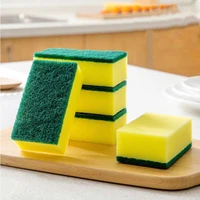 5pcs rich foam sponge brush non scratch kitchen dishwashing sponge dual sided cleaning pads supplies kitchen cleaning tools