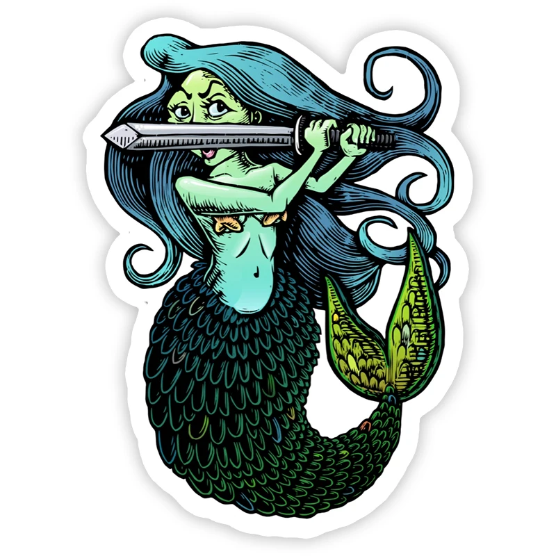 

Creative Sexy Mermaid Fashion Boutique Color Car Stickers PVC High-quality Body Window Waterproof Decoration Exquisite Decals