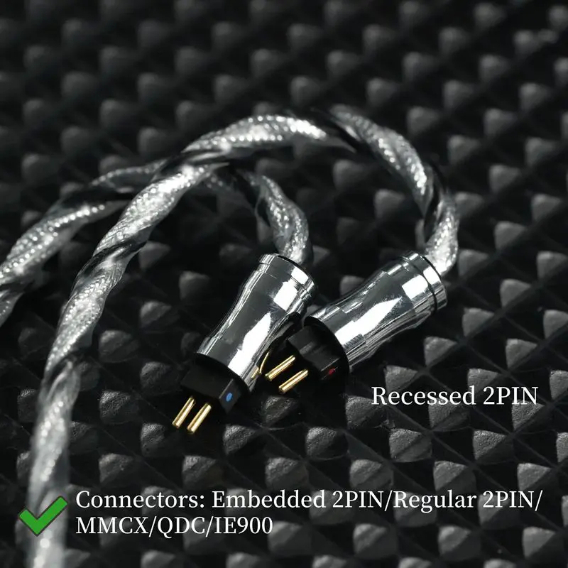 Фото ZiSin-303 6-ядерный кабель для обновления наушников HIFI 6,35/4,4/3,5/2,5 мм MMCX 0,78 для Bravery F1 AKG MK4 IEM №3