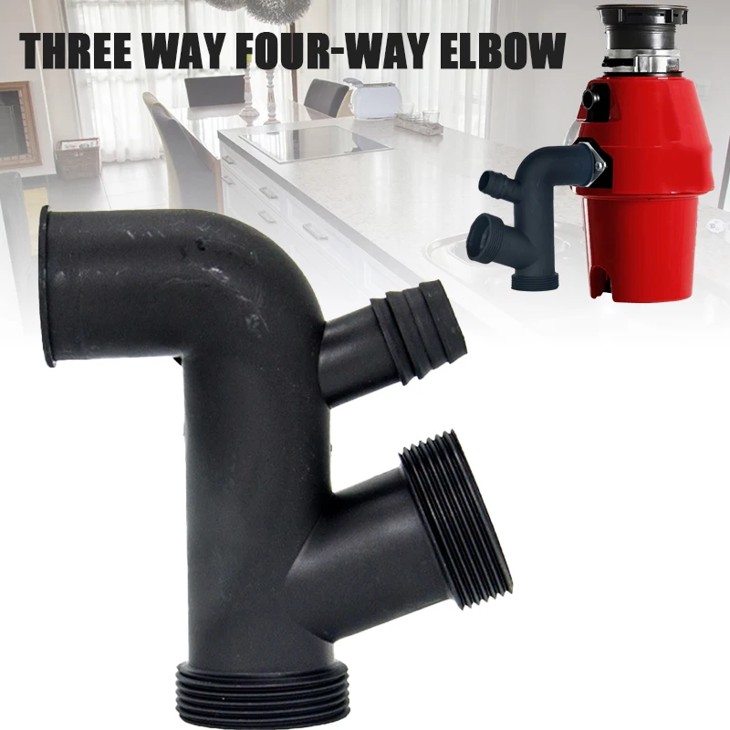 

Hot Kitchen Garbage Disposal Accessories Kitchen Three Ways Water Elbow Practical Food Grinder Drainage Connection Pipe Fittings