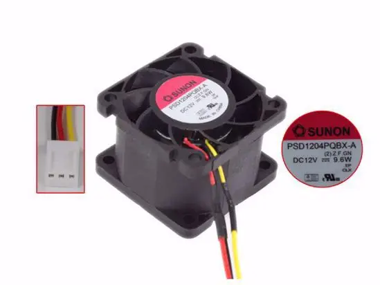 

SUNON PSD1204PQBX-A (2).Z.F.GN DC12V 9.6W 40x40x28mm 3-Wire Server Cooling Fan