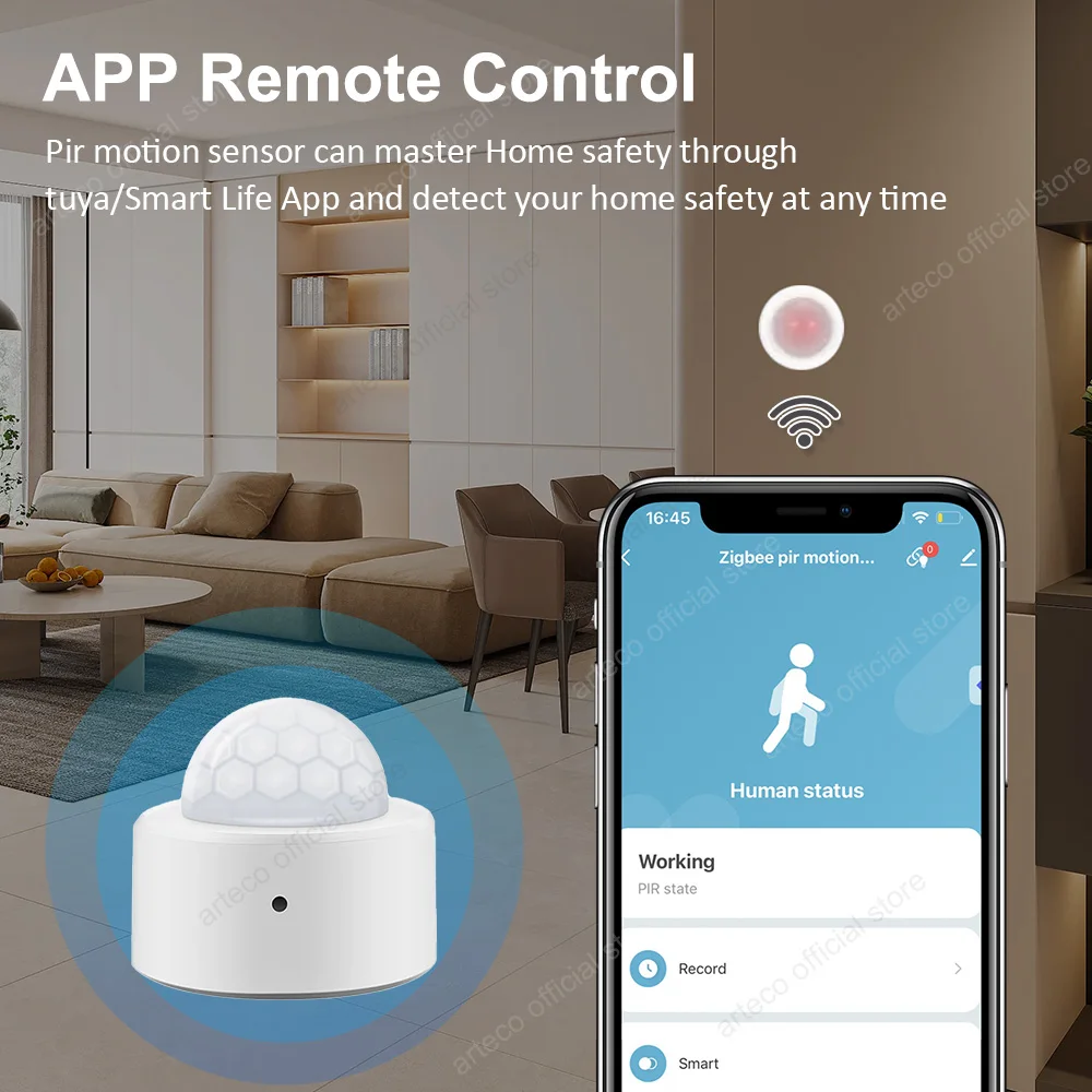 Инфракрасный датчик движения Tuya Zigbee Mini PIR