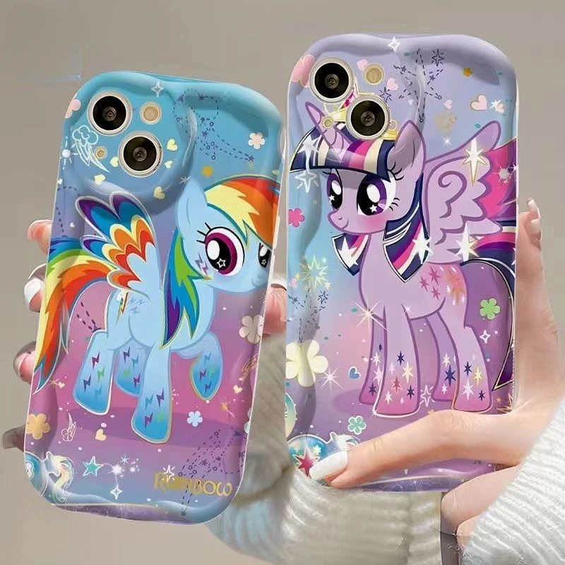 Чехол для телефона My Little Pony Twilight Sparkle Pinkie Pie Cartoon Kawaii iPhone15/14/13/12/XR/XSMAX мягкий защитный