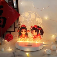 mo dao zu shi 3d night lights anime q version wei wuxian led light gifts lamp acrylic kawaii cubic figure birthday decorations