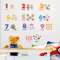 new digital cartoon wall stickers for kindergarten wall stickers beautify and decorate creative baby learning wall stickers