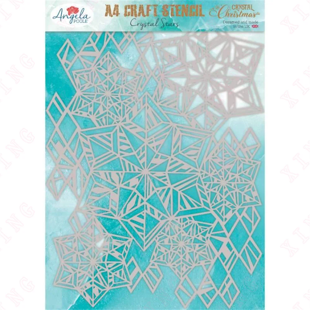 

2022 New Diy Layering Stencil Painting Scrapbook Coloring Embossing Album Decorative Template Crystal Stars Craft Reusable Molds