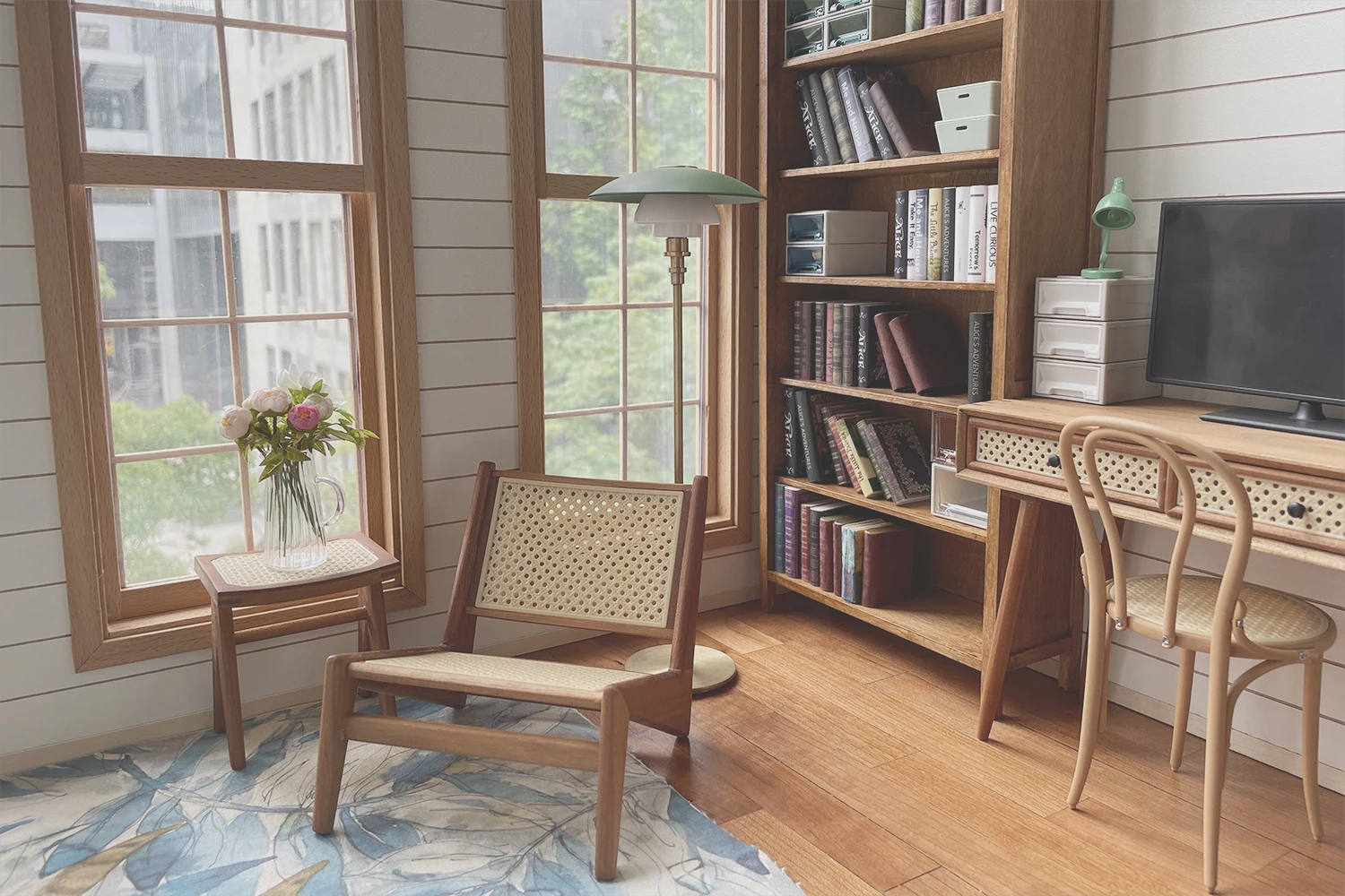 Купить 1/6 миниатюрная напольная плитка для кукольного домика, напольная плитка, доступная с обеих сторон