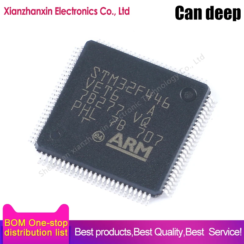 

1PCS/LOT STM32F446VET6 STM32F446 446VET6 LQFP-100 ARM Cortex-M4 32-bit microcontroller - MCU