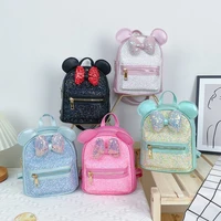 disney mickey mouse backpack anime cartoon figure kawaii new pu childrens kindergarten fashion school bags girls birthday gifts