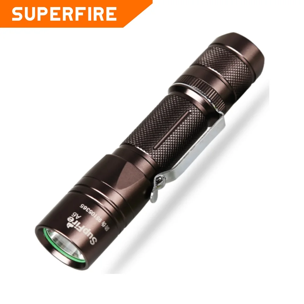 

Supfire A6 High Power 5 Modes LED Flashlight Mountaineering Searchlight 18650 Rechargeable Glare Self-Defense Portable Torch