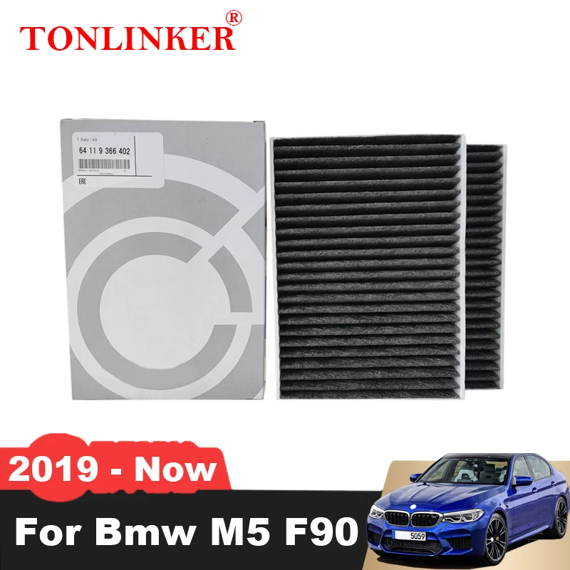 TONLINKER Cabin Filter 64119366402 For Bmw 5 Series M5 F90 S63B44Tx 4.4L S63B44B 2018 2019 2020 2021 2022- Model Car Accessories