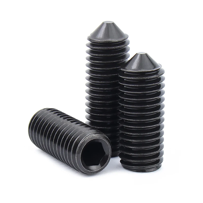 

100 шт./лот M3 M4 M5 M6 M8 * L класс легированной стали 12,9 DIN914 шестигранный винт с конической точкой