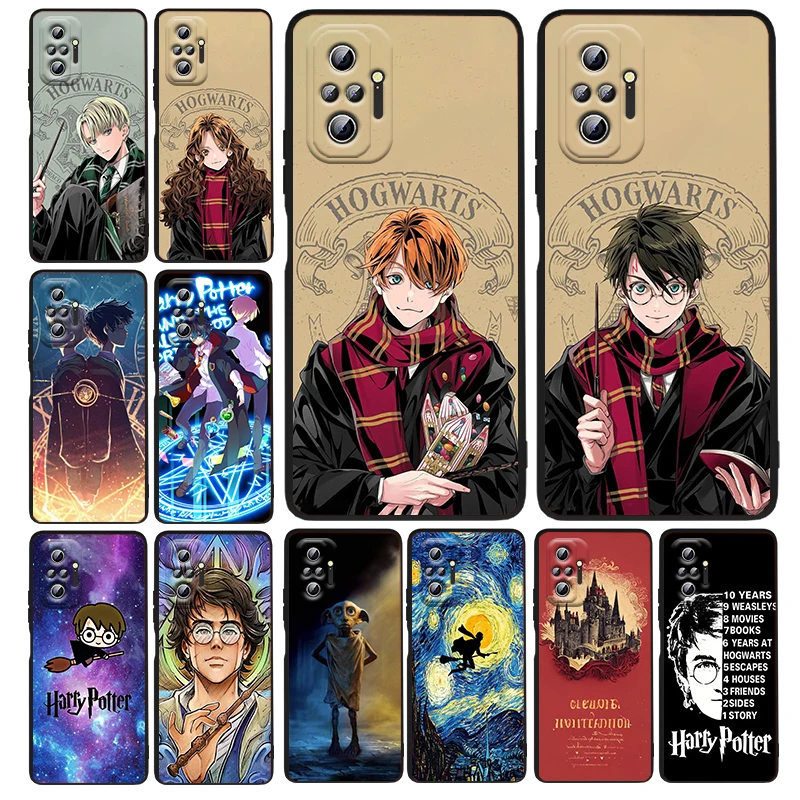 

Boy Girl Potters Art Harries Phone Case For Xiaomi Redmi Note 12 11E 11S 11 11T 10 10S 9 9T 9S 8T 8 Pro Plus 5G Black Funda
