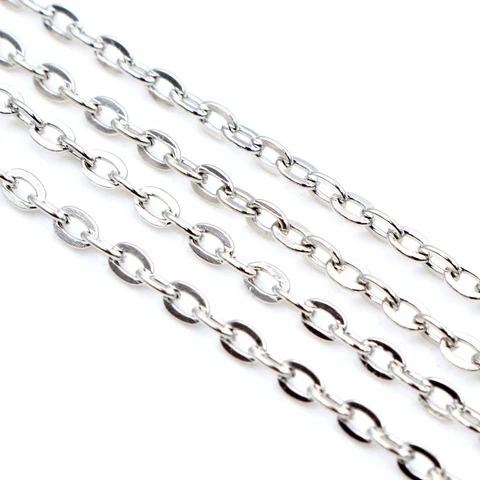 Позолоченные железные кабельные цепи для бижутерии 5 метров