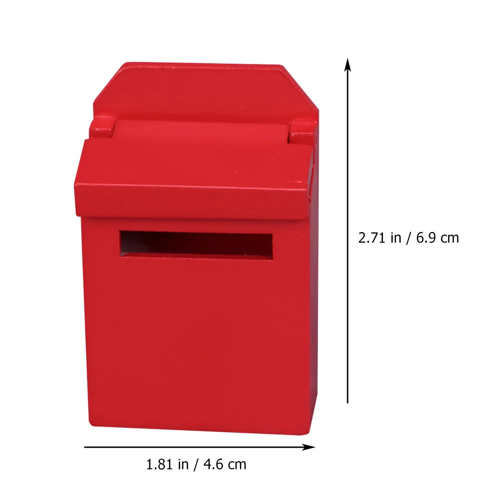 Мини-красный почтовый ящик товары для декора дома нежная мебель деревянные