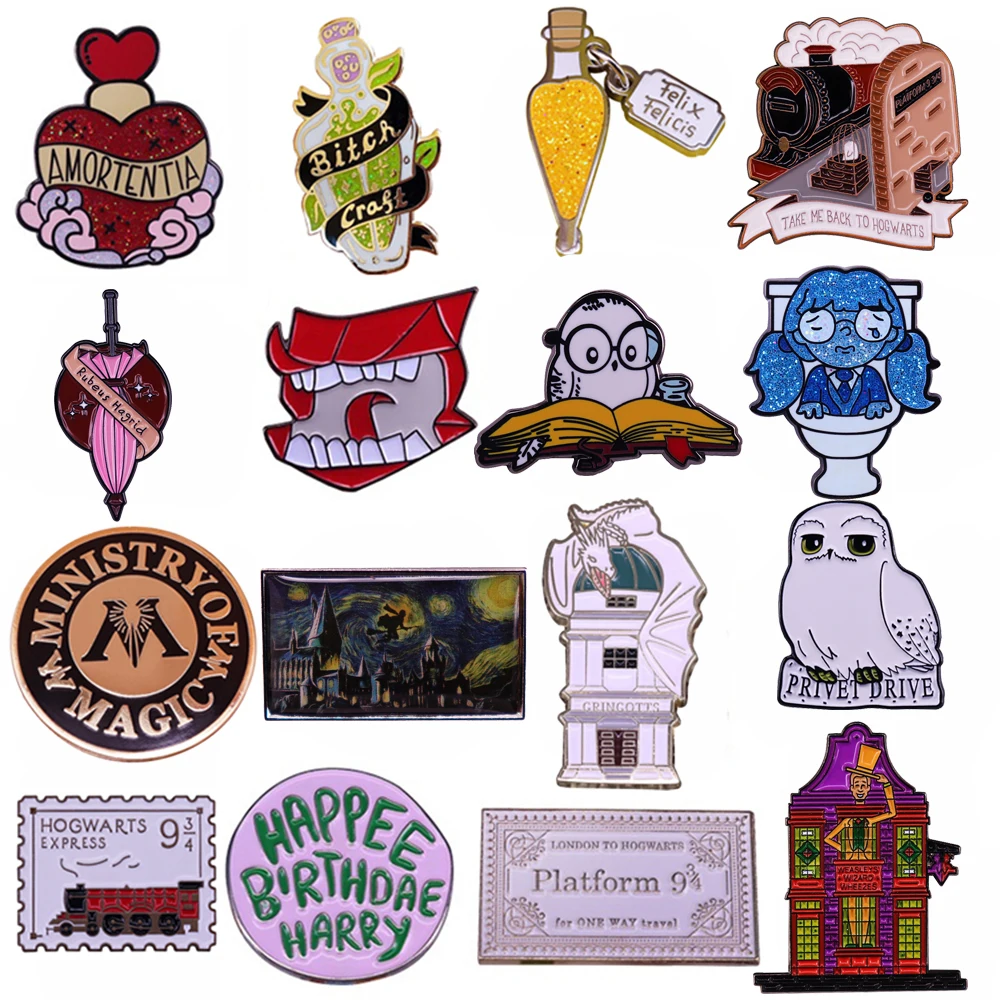 Эмалированные заколки в виде фильма брошь на лацкан Значки для женщин и мужчин