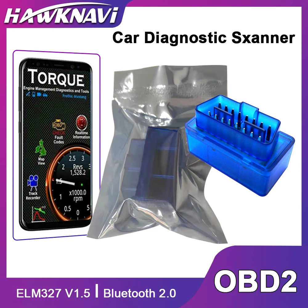 

Bluetooth ELM327 V1.5 OBD2 Car Diagnostic Tool Auto OBD Interface Scanner Code Reader Mini for Android Automotive DVD GPS Player