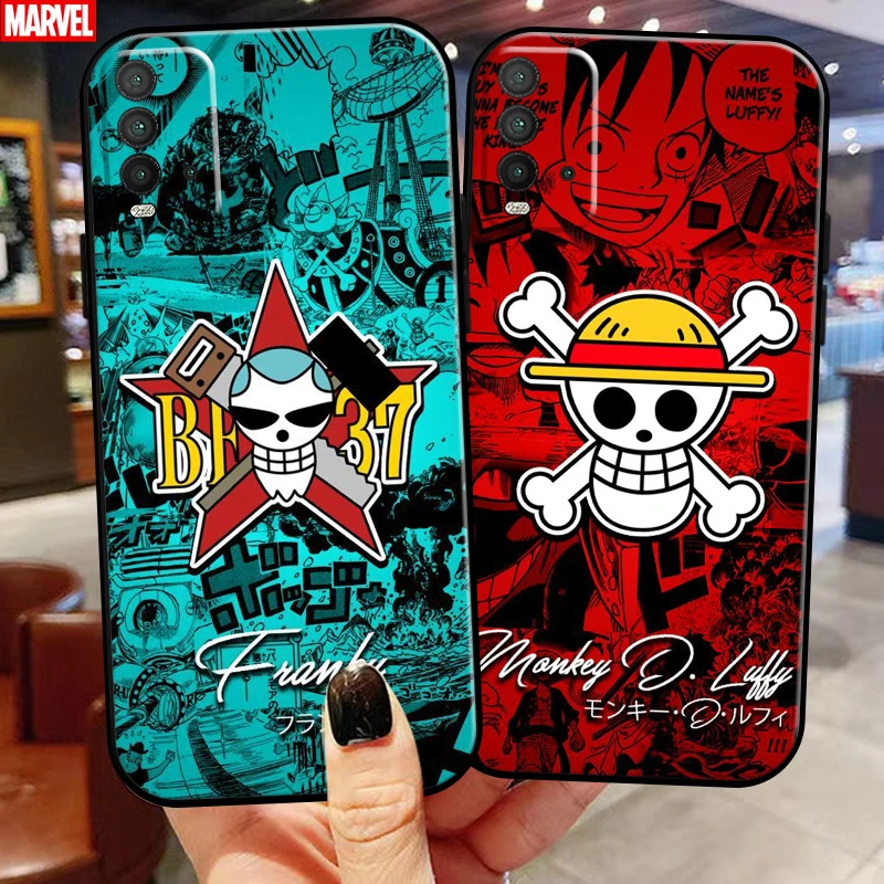 

One Piece Skull Logo For Xiaomi Redmi 9T Phone Case Black Funda Soft Silicone Cover Carcasa Back