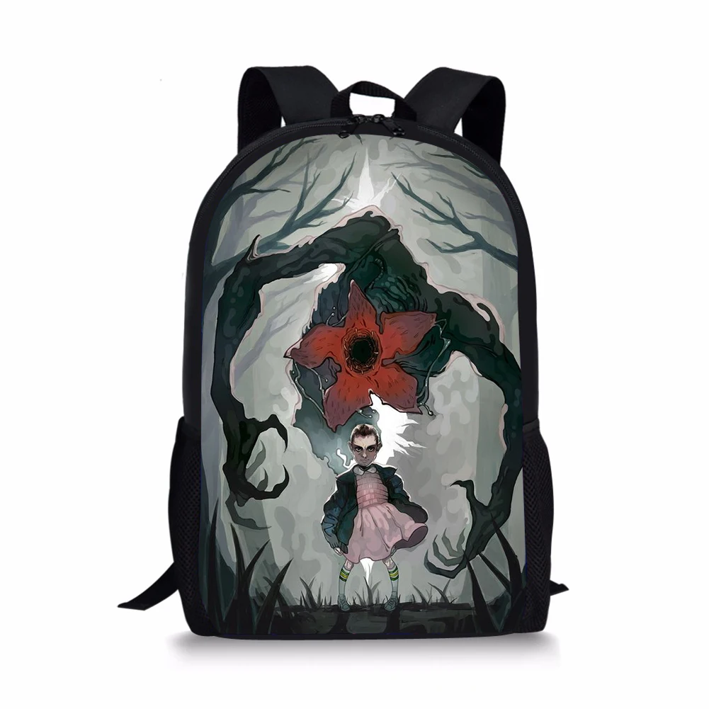 Stranger Things Monster Print Backpack Portable Casual Outdoor Travel Children's Knapsack Durable Large Capacity School Bags