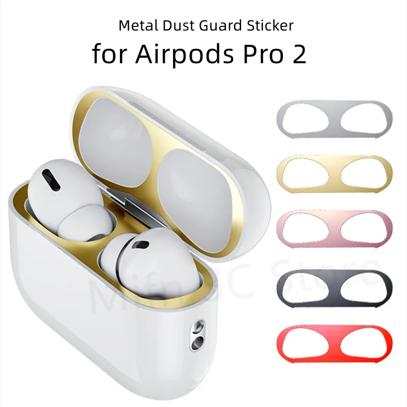 Airpod pro 2 2022 skin Protective Sticker for Apple Air Pods  Pro 2 Metal Dust Guard Sticker Earphone Charging Box Case