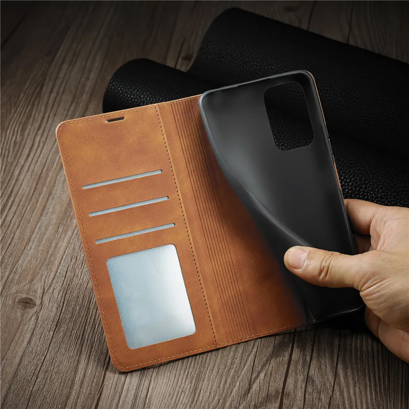 luxury flip leather phone case for xiaomi redmi note 11 11s 10 9 10s 9s 8 7 pro max 9t 9a 9c wallet back cover with card slot free global shipping