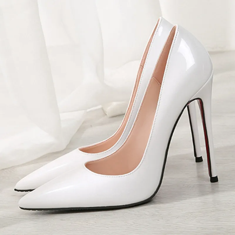 

2022pumps trafzapato de tacón white high heels professional OL pointed sexy stiletto shoes forshallow leather single shoes women