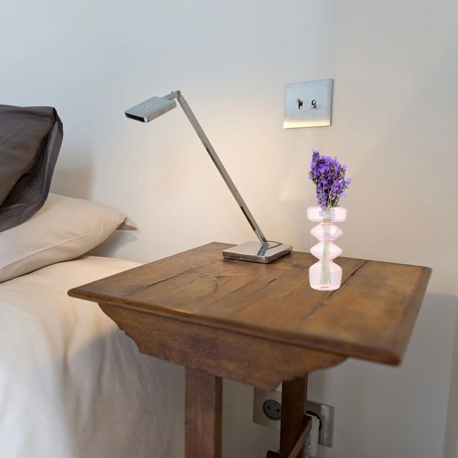 

1 шт., прозрачная маленькая стеклянная ваза