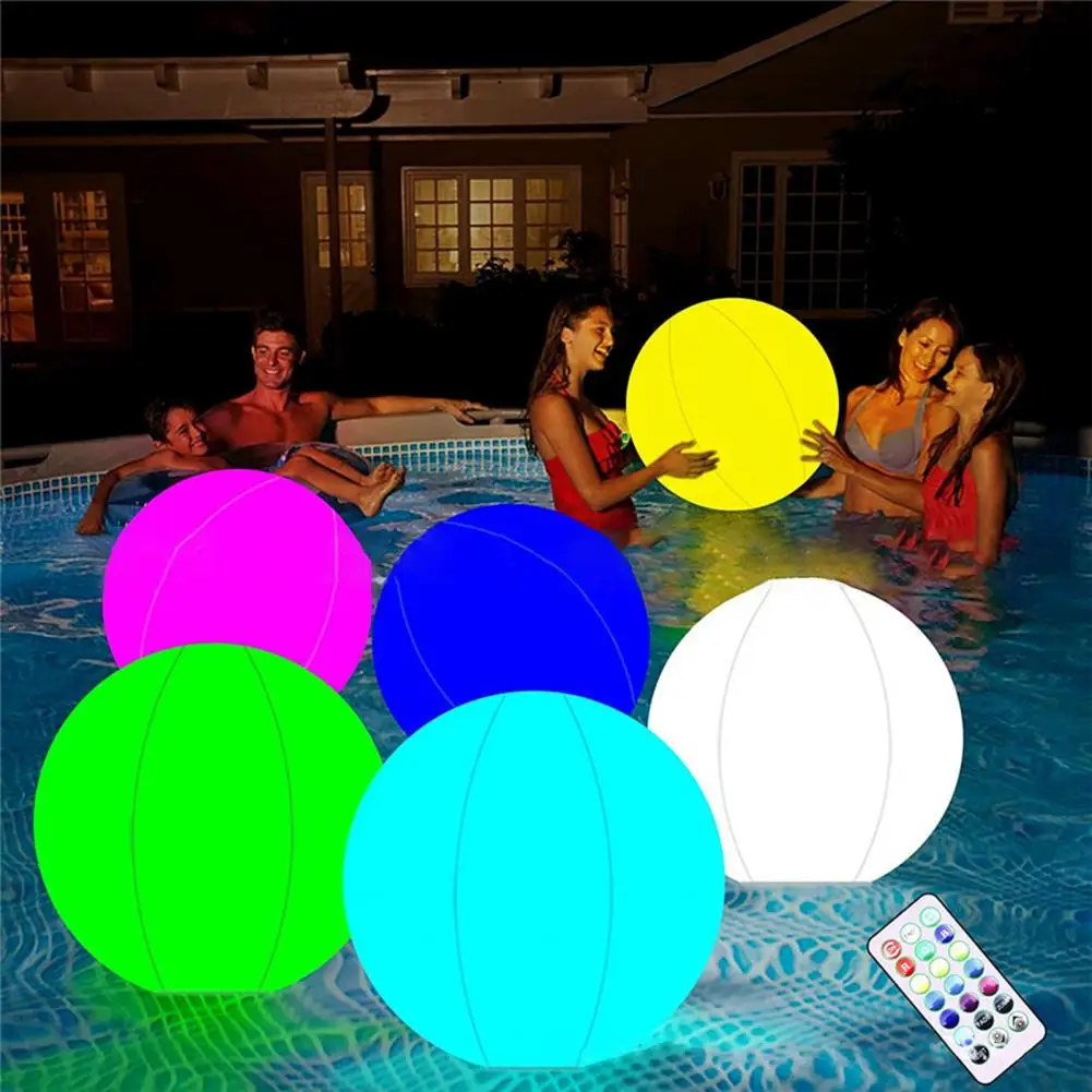 

Atmosphere Props Reusable Glowing Floating Ball Lamp Toy for Swimming Pool