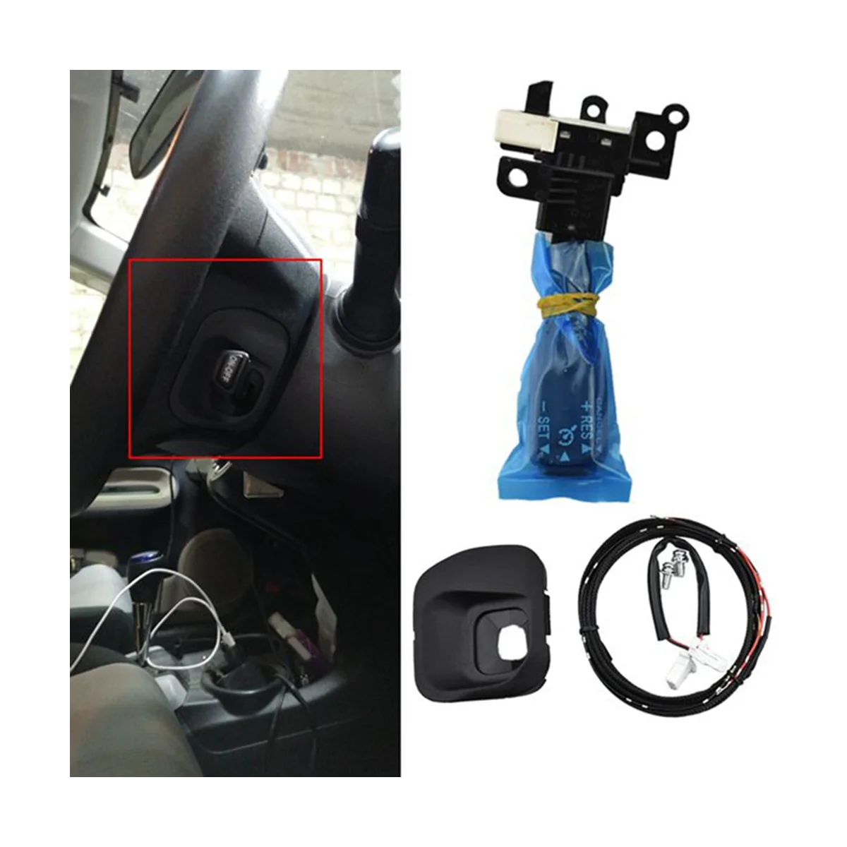 Переключатель круиз-контроля на руль 84632-34011 с крышкой 45186-47030-C0 для Toyota Prius Plug-In Hybrid