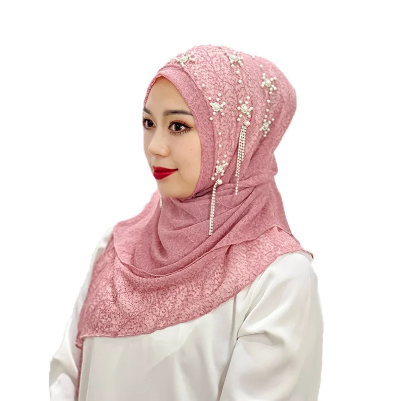 A Shawl Hooded Turkish Woman of Abaya Arab Islam, India, Morocco, with A Tassel of Gold Studded with Flowers.