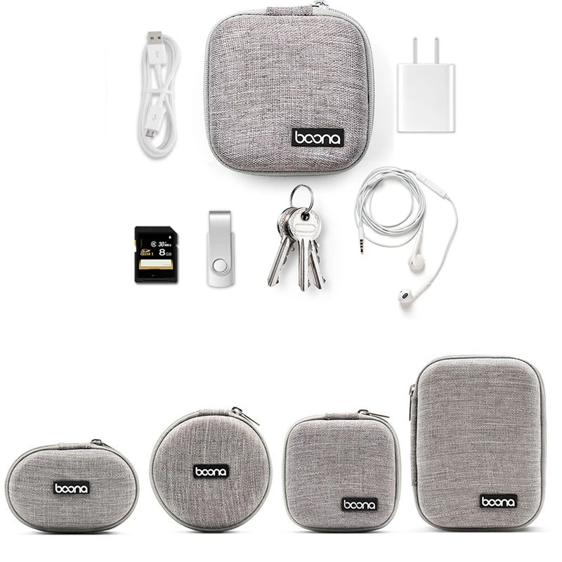 

Portable Earphone Storage Bag Data Cable Organizer Bag Multifunctional Digital Gadgets Case MAC Charger U Disk Protective Cover