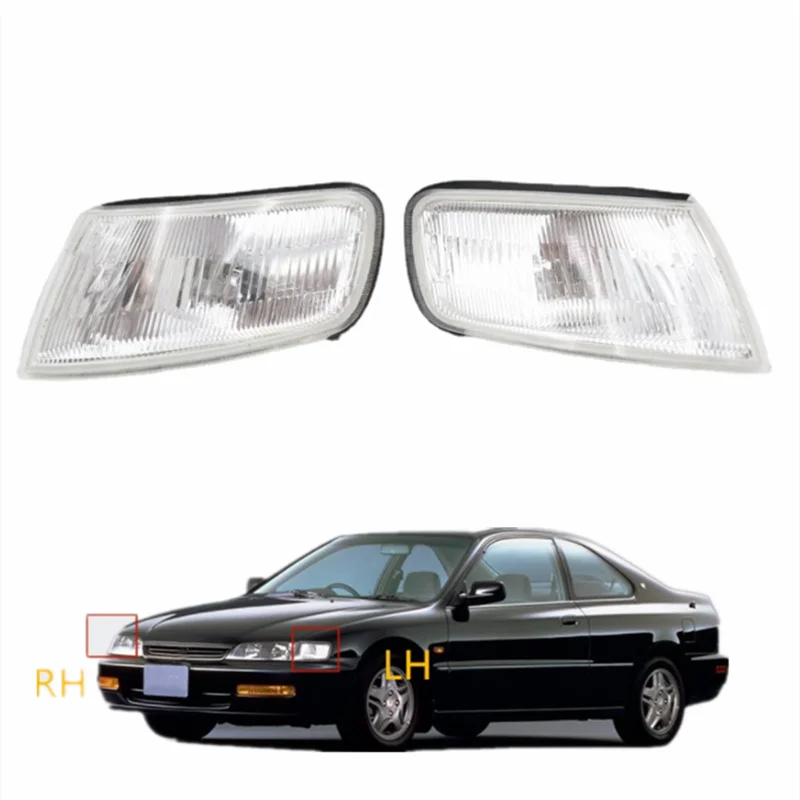 

Soarhorse Car Front bumper Corner Lights side Turn Signal Maker Light Lamp For Honda Accord 1994-1997