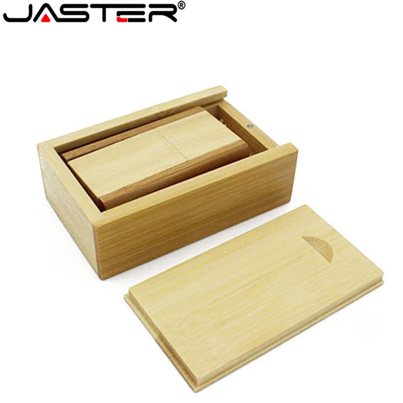 Флэш-накопитель JASTER Деревянный USB2.0 + Push Box 16 ГБ 32 64 флэш-накопитель бесплатный