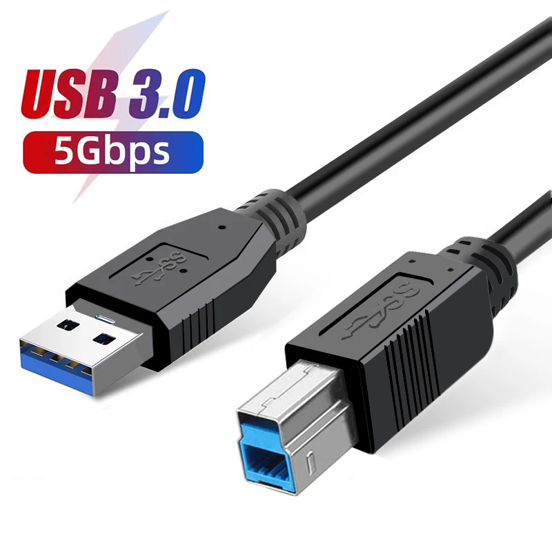 Фото USB 3.0 Type A Male to B Male Кабель для передачи данных 5 Гбит/с для портативных ПК Внешние жесткие диски Принтер Сканер Док-станция Концентратор №2