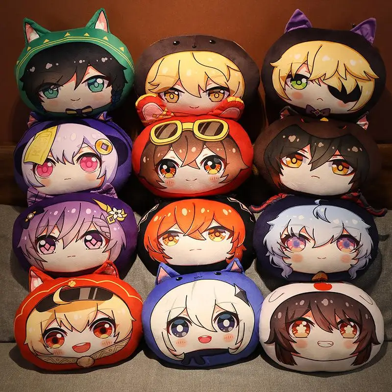 

Аниме периферийный ударный четырехугольный элемент, Венти, эфир, фишл Янтарный Кекин, плюшевая двухсторонняя диванная подушка, спинка дива...