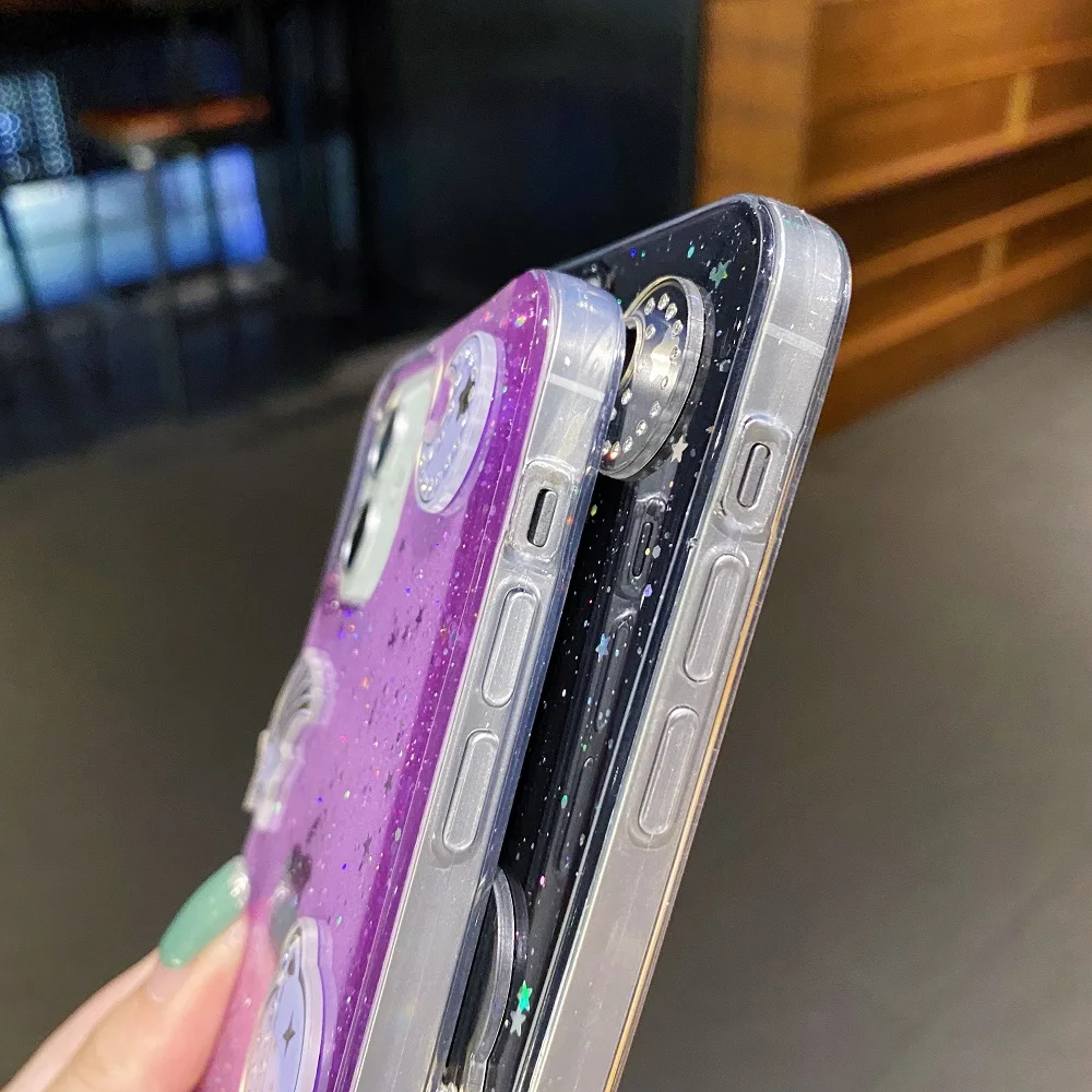 Чехол с мерцающими звездами для Xiaomi 11 Lite 11T Redmi Note 8 8T 7 6 5 7A 4X 8A 6A Poco X3 NFC M4 M3 Pro