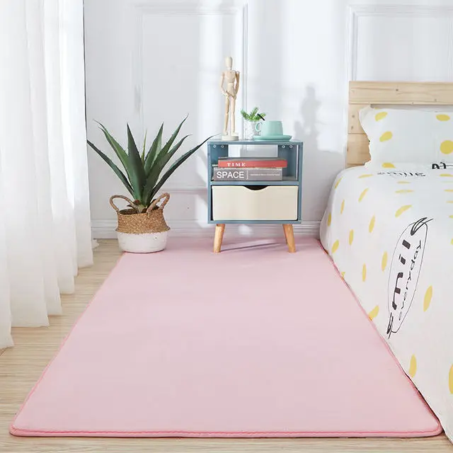 

Nordic Carpet for Living Room Low Pile Rug Children Bed Room Fluffy Floor Carpets Window Bedside Home Decor Coral Fleece Carpet