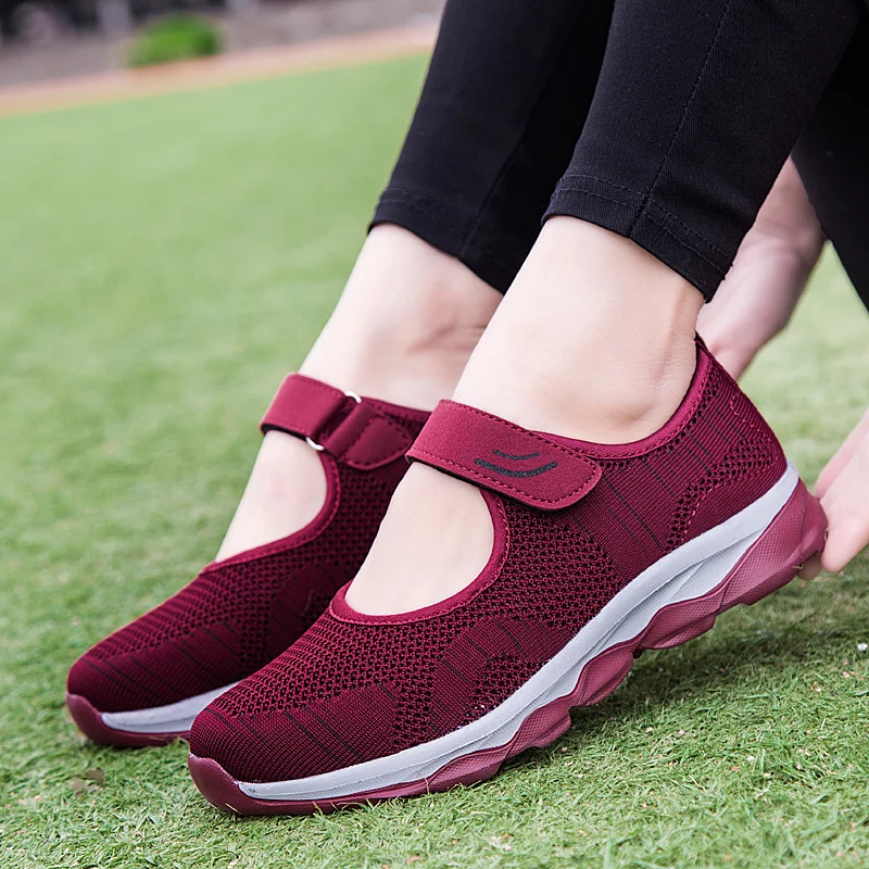 2022 Spring Summer Fashion Women's Flat Platform Shoes Women's Breathable Mesh Casual Sneakers Zapatos Mujer Women's Boat Shoes