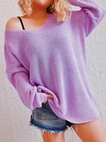 womens sexy v neck pullover long sleeve knit blouses 2022 sweater summer casual loose solid harajuku vintage mesh hollow tops