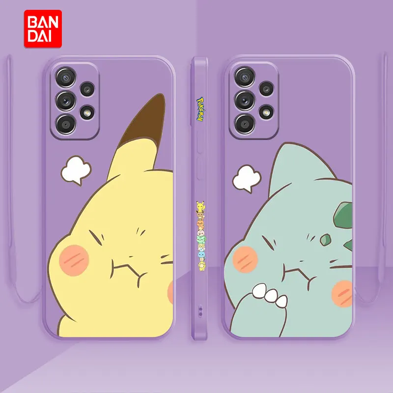 

Pokemon Pikachu Squirtle Angry Case For Samsung A73 A71 A72 A12 A21s A22 A23 A31 A32 A41 A42 A50 A51 A52 A52s A53 A02s Cover