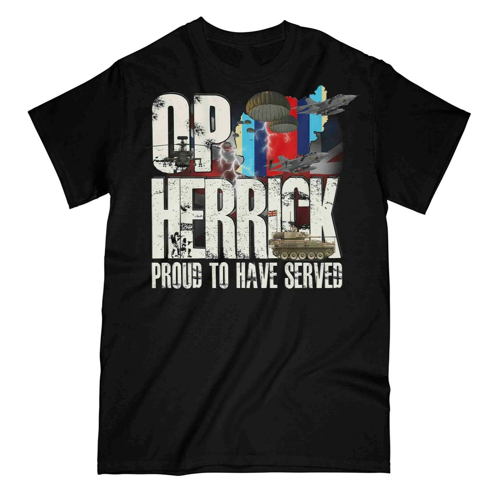 

OP HERRICK AFGHANISTAN WAR VETERAN Printed T-Shirt Men's 100% Cotton Casual T-shirts Loose Top New