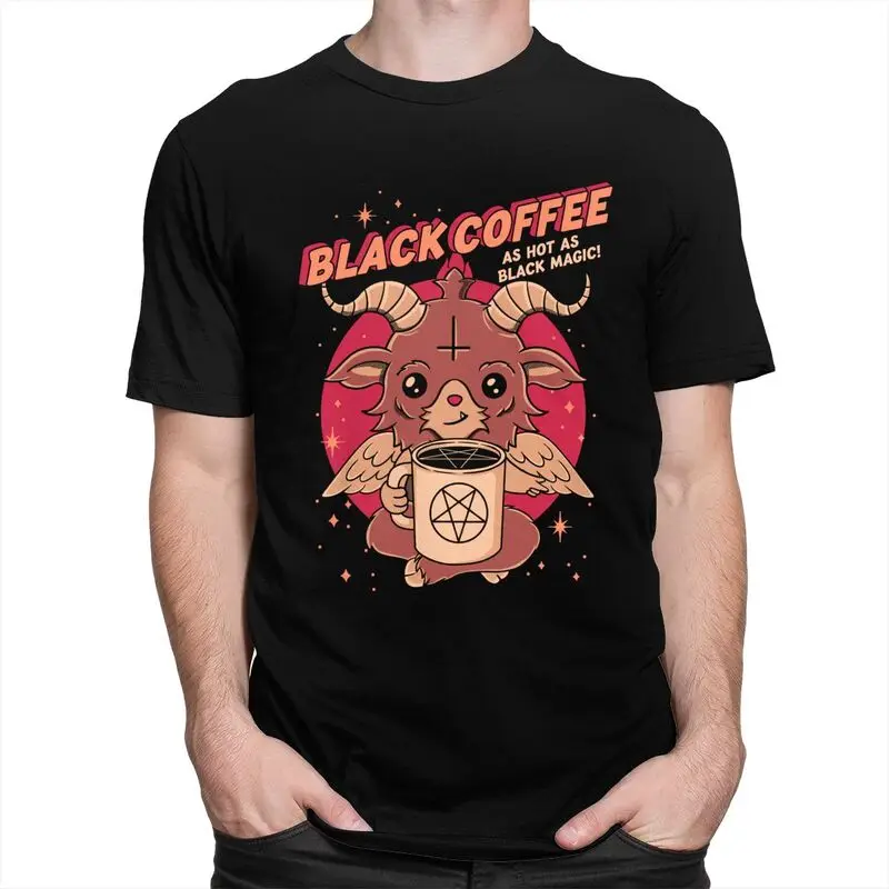 

Man T Shirt Funny Baphomet Evil Satan Demon Tops Male Women Harajuku Cartoon GraphicTee Lucifer Goat Tshirt Short Sleeved Tees